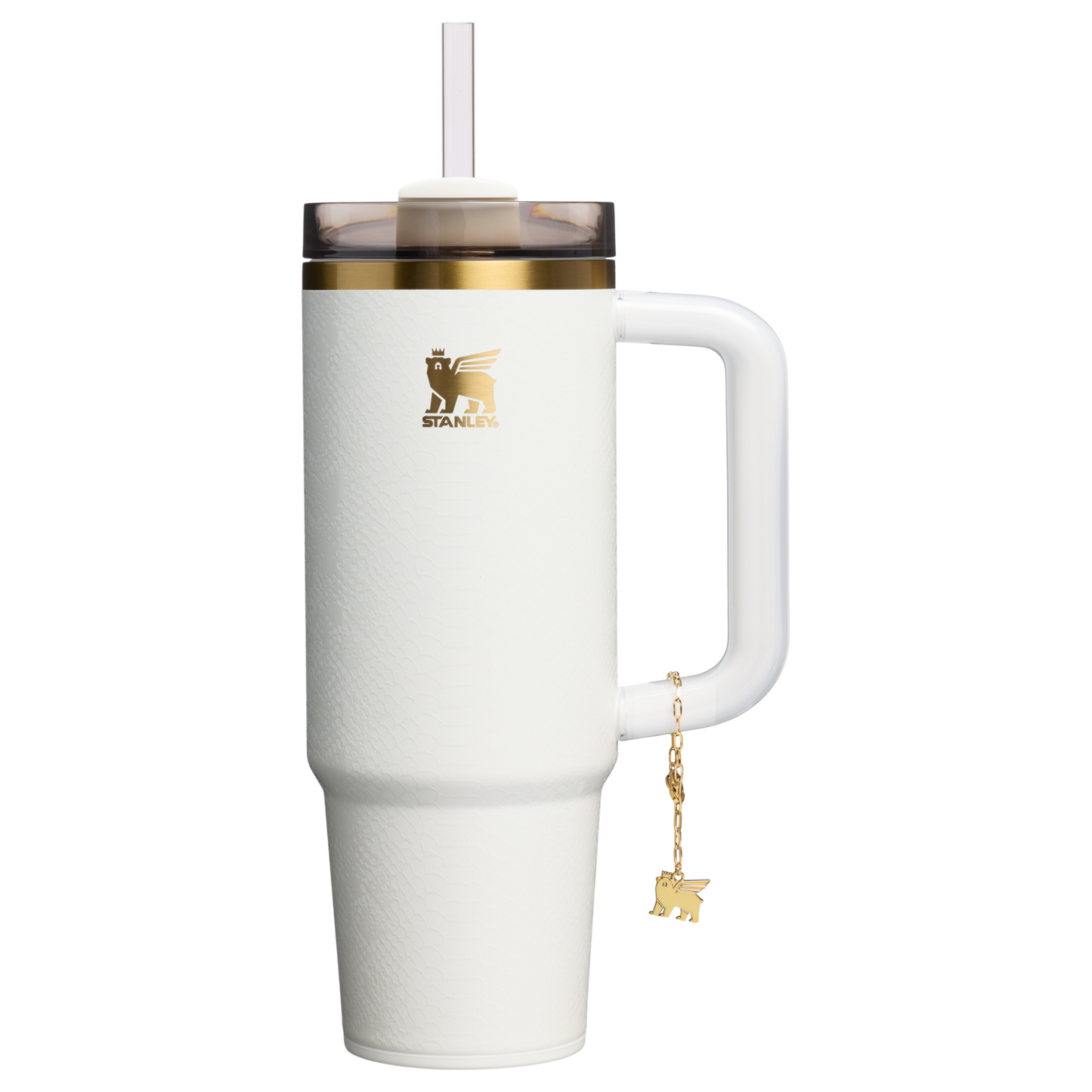 Insulated Travel The Quencher Luxe H2.0 Flowstate Tumbler D171F - 40oz Large Capacity Car-Cup Friendly Quencher - Pale Stone Snakeskin
