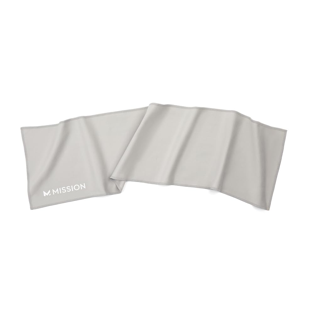 MISSION On-The-Go Cooling Towel, Blue - Soft, Lightweight Fabric - Cools Up to 2 Hours - UPF 50 Sun Protection - Machine Washable