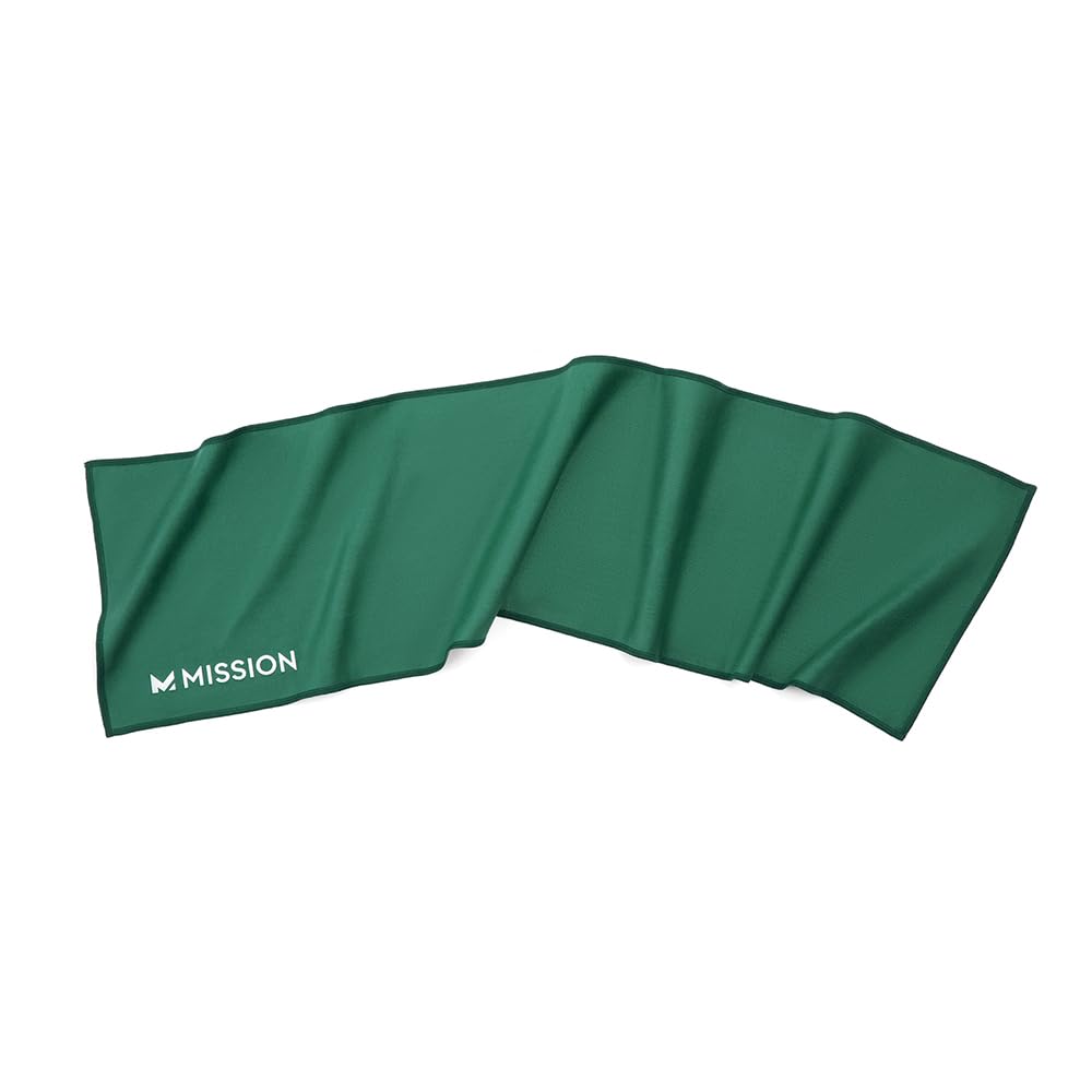 MISSION On-The-Go Cooling Towel, Blue - Soft, Lightweight Fabric - Cools Up to 2 Hours - UPF 50 Sun Protection - Machine Washable