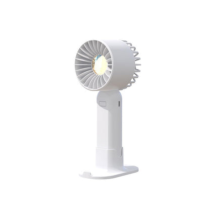 Handheld turbo fan portable USB charging digital display foldable mountaineering buckle small