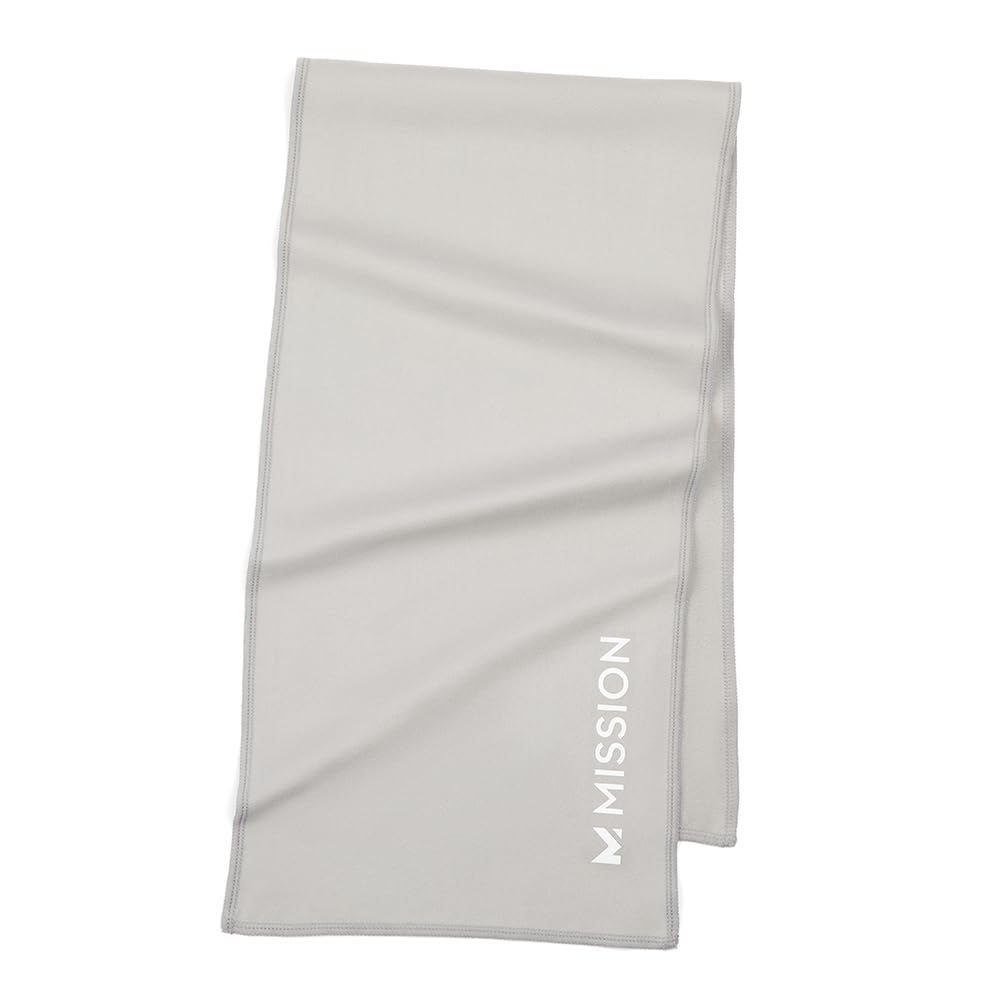 MISSION On-The-Go Cooling Towel, Blue - Soft, Lightweight Fabric - Cools Up to 2 Hours - UPF 50 Sun Protection - Machine Washable