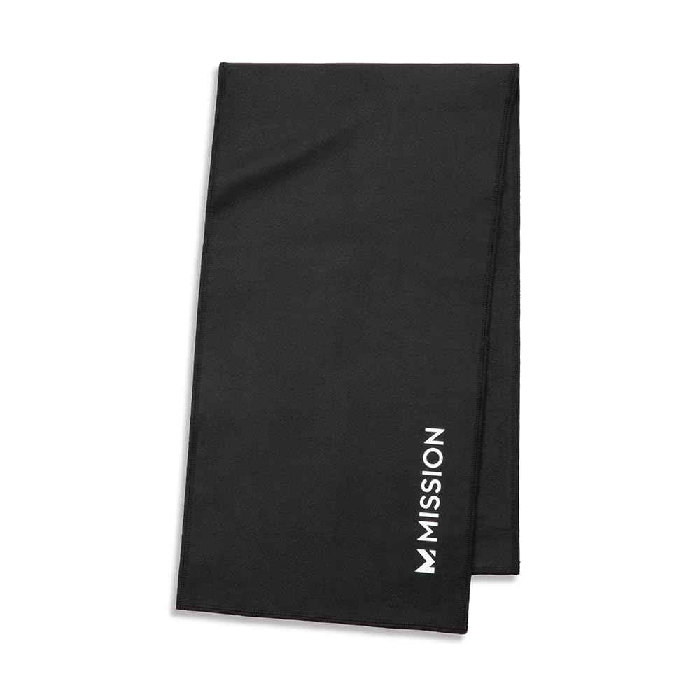 MISSION On-The-Go Cooling Towel, Blue - Soft, Lightweight Fabric - Cools Up to 2 Hours - UPF 50 Sun Protection - Machine Washable