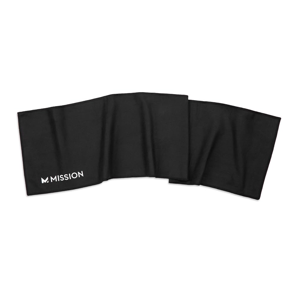 MISSION On-The-Go Cooling Towel, Blue - Soft, Lightweight Fabric - Cools Up to 2 Hours - UPF 50 Sun Protection - Machine Washable