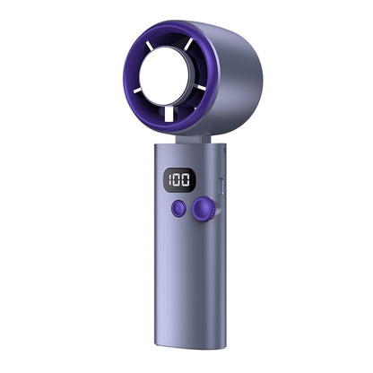 Long-lasting handheld small fan outdoor mini intelligent digital display portable cooling