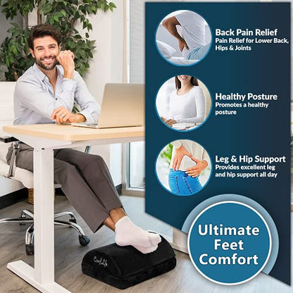 Eco-Friendly ComfiLife Foot Rest for Under Desk at Work – Adjustable Set