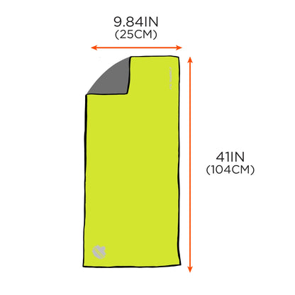 Ergodyne Chill Its 6602MF Cooling Towel, Soft Microfiber Material, UPF 50+,Blue,41" x 9.84"