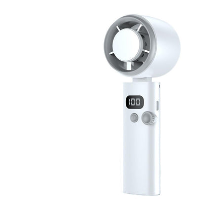 Long-lasting handheld small fan outdoor mini intelligent digital display portable cooling
