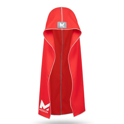 MISSION Cooling Hoodie Towel, Evaporative Cool Technology, Cools Instantly When Wet, UPF 50 Sun Protection, Contours Your Head to Stay in Place, Great for Sports, Fitness, Gym
