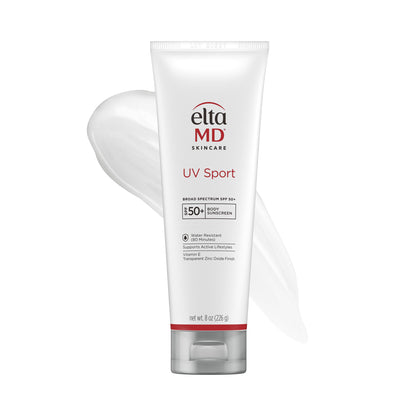 EltaMD UV Sport Sunscreen Lotion SPF 50 - Face and Body Sunscreen SPF 50, Water & Sweat Resistant, Zinc Oxide Formula for Active Lifestyles