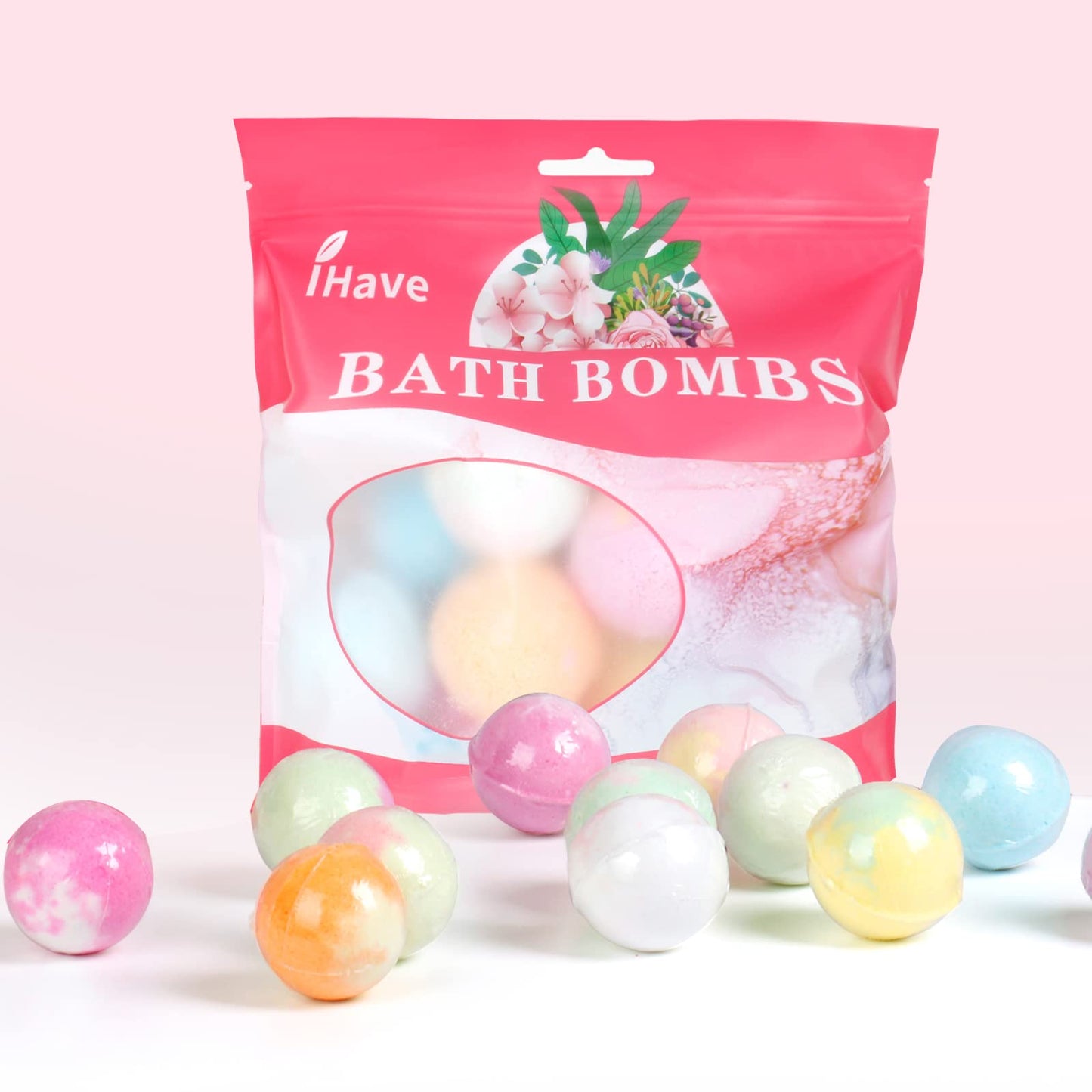 iHave Bath Bombs for Kids and Women, 12 Natural Handmade Bath Bomb Gift Set, Bubble Bath Bombs - Perfect Self Care Relaxing Spa Gifts for Women