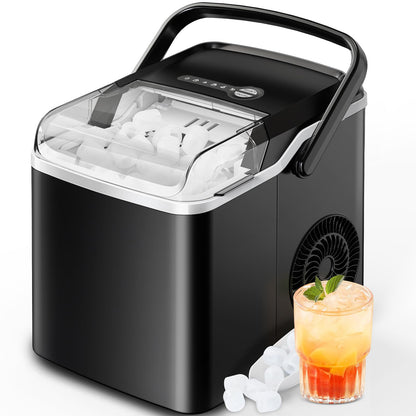 Nugget Ice Maker Countertop - Silonn Smart Pebble Ice Machine, Pellet Ice 44 lbs per Day, Crushed Ice from Timer Function and Status Alerts with Silonn App, Stainless Steel