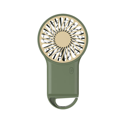 Handheld mountaineering fan USB charging mini desktop small portable | Green