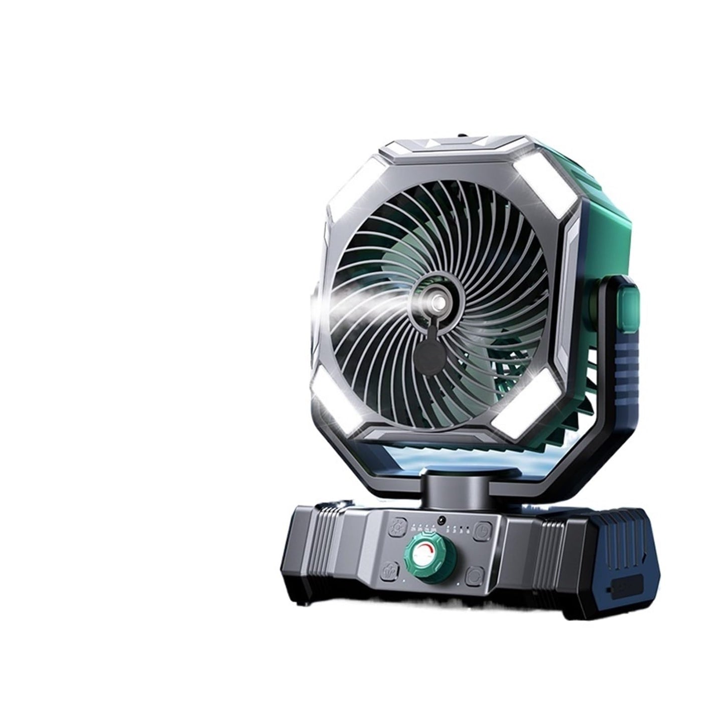 Outdoor camping rechargeable fan fishing small dormitory refrigeration USB cooling portable long battery life shaking head