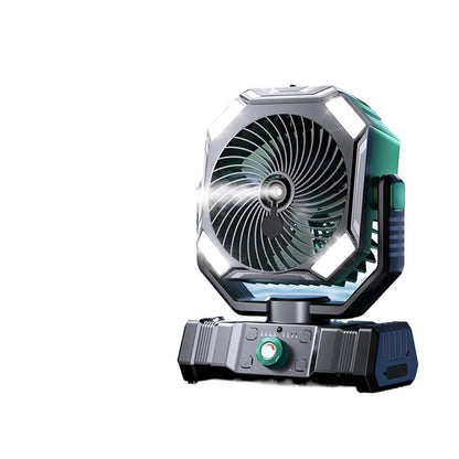 Outdoor camping rechargeable fan fishing small dormitory refrigeration USB cooling portable long battery life shaking head