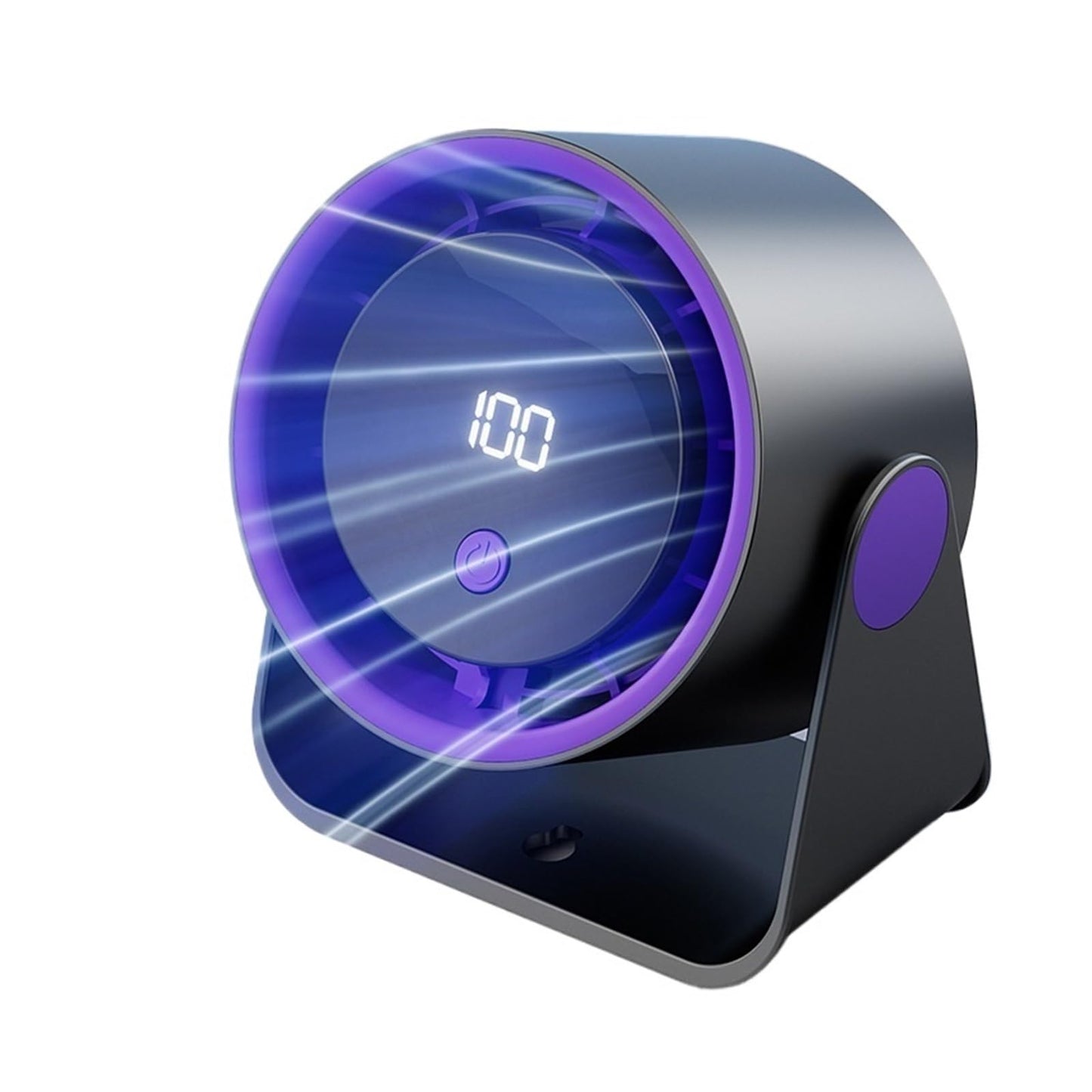 Desktop fan portable USB rechargeable small mini office electric model | Grey