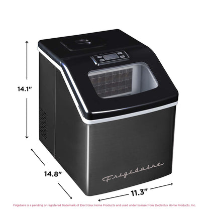 FRIGIDAIRE EFIC452-SS 40 Lbs Extra Large Clear Maker, Stainless Steel, Makes Square Ice