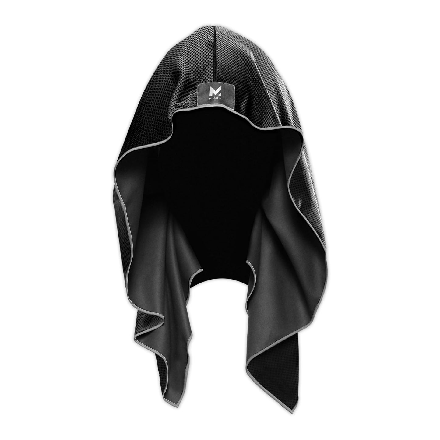 MISSION Cooling Hoodie Towel, Evaporative Cool Technology, Cools Instantly When Wet, UPF 50 Sun Protection, Contours Your Head to Stay in Place, Great for Sports, Fitness, Gym