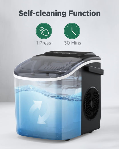 Nugget Ice Maker Countertop - Silonn Smart Pebble Ice Machine, Pellet Ice 44 lbs per Day, Crushed Ice from Timer Function and Status Alerts with Silonn App, Stainless Steel