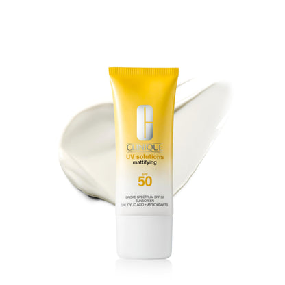 Clinique UV Solutions Sunscreen Broad Spectrum SPF 50 With Antioxidants | In Mattifying & Hydrating Formulas | No White Cast | Safe For Sensitive Skin, 1.3 Fl Oz