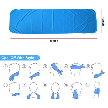 Sukeen Cooling Towels 6 Pack (40"x12"), Cooling Towels for Neck and Face, Quick Dry Sport Camping Cooling Towel, Cold Towel for Hot Weather