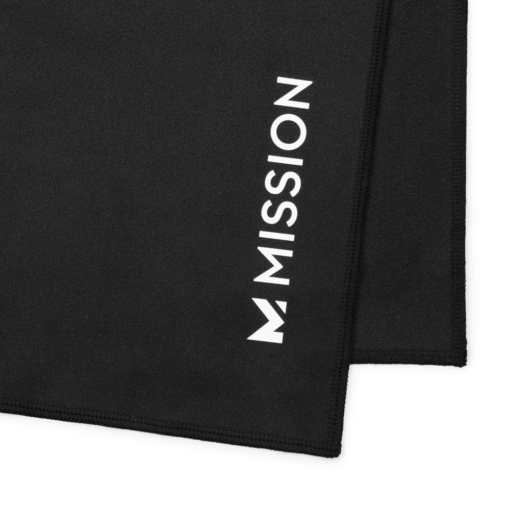 MISSION On-The-Go Cooling Towel, Blue - Soft, Lightweight Fabric - Cools Up to 2 Hours - UPF 50 Sun Protection - Machine Washable