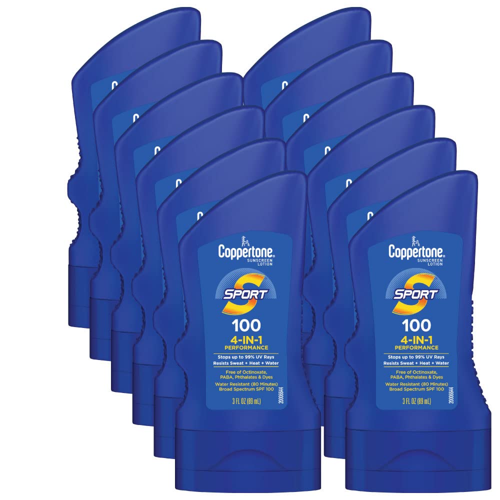 Coppertone SPORT Sunscreen Lotion Broad Spectrum SPF 50 (3 Fluid Ounce) (Packaging may vary)