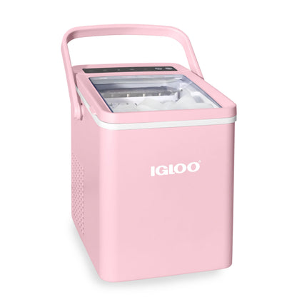 Igloo Automatic Self-Cleaning Portable Electric Countertop Ice Maker Machine with Handle, 26 Pounds in 24 Hours, 9 Ice Cubes Ready in 7 Minutes, with Ice Scoop and Basket