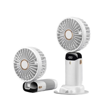Handheld fan usb mini portable rechargeable small digital display folding aromatherapy electric