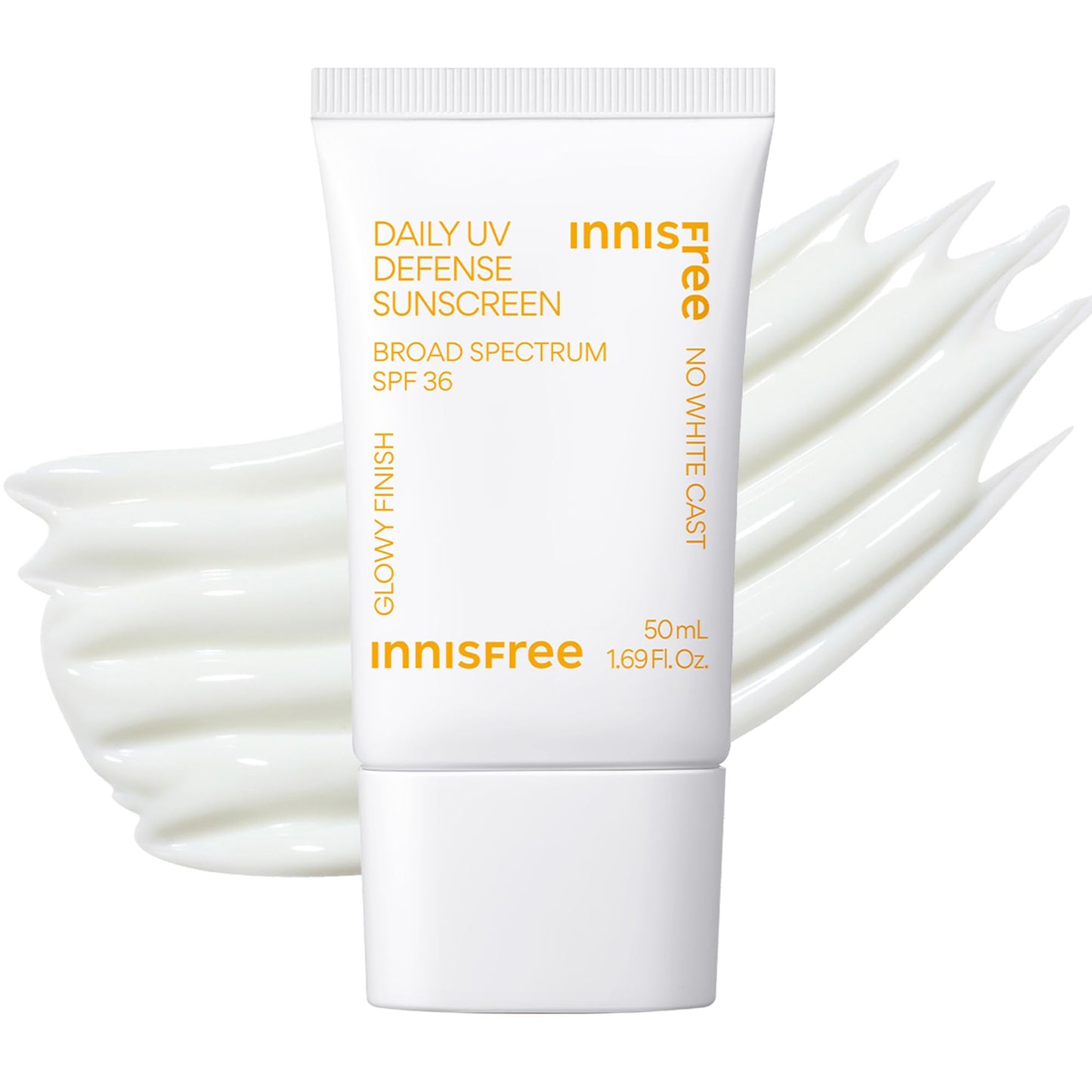 innisfree Daily UV Defense SPF 50+ PA++++ Korean Face & Body Sunscreen, Broad Spectrum, Invisible Finish, No White Cast, Lightweight, Hydrating