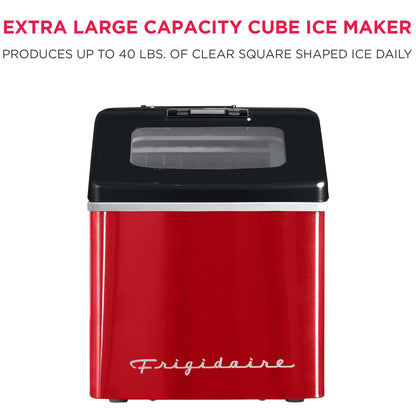 FRIGIDAIRE EFIC452-SS 40 Lbs Extra Large Clear Maker, Stainless Steel, Makes Square Ice