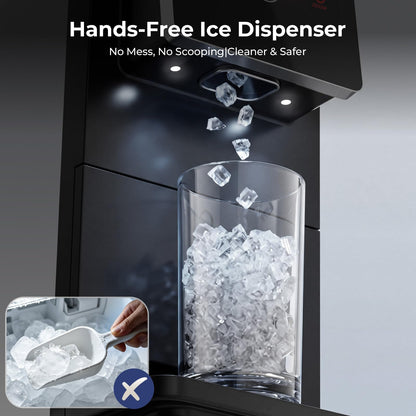 Antarctic Star Nugget Ice Maker Countertop, 33 lbs/24H, Automatic Ice Dispenser, Self-Cleaning Pebble Sonic Ice Machine, 1.8L Water Tank, One-Click & Motion Sensor Light, for Home/Office/Kitchen