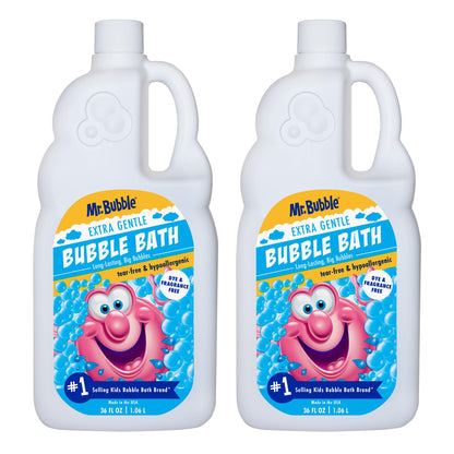 Mr. Bubble Original Bubble Bath - Great for Your Baby, Kids, and Adults - Hypoallergenic, Tear Free Bubble Bath Solution (2 Bottles, 16 fl oz Each)