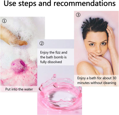 Bath Bombs Gift Set, 50 Handmade Bulk Bath Bombs for Kids, Women, Men, Wonderful Fizz Effect Bath Gift for Valentine's Day, Christmas & Any Anniversaries