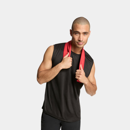 MISSION On-The-Go Cooling Towel, Blue - Soft, Lightweight Fabric - Cools Up to 2 Hours - UPF 50 Sun Protection - Machine Washable