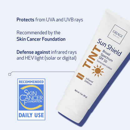 Obagi Sun Shield Tinted Sunscreen – Broad Spectrum SPF 50 Protection from the Sun