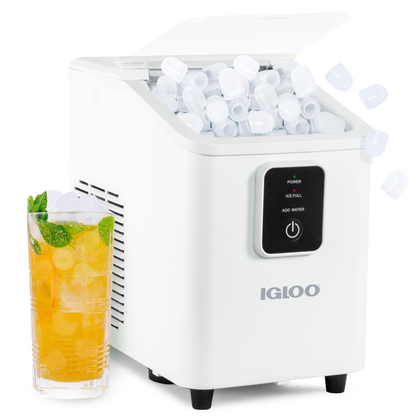 Igloo Automatic Self-Cleaning Portable Electric Countertop Ice Maker Machine with Handle, 26 Pounds in 24 Hours, 9 Ice Cubes Ready in 7 Minutes, with Ice Scoop and Basket