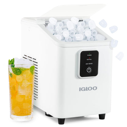 Igloo Automatic Self-Cleaning Portable Electric Countertop Ice Maker Machine with Handle, 26 Pounds in 24 Hours, 9 Ice Cubes Ready in 7 Minutes, with Ice Scoop and Basket