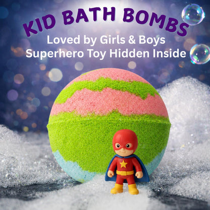 EvolutionUSA 12 Bloom Bath Bombs with Toys - Adorable Girl Bath Bomb Set, Bubbly Kids Bathbombs, Fizzy Bath Ball, Kids Bath Bombs for Girls, Childrens Bath Bomb Set Easter, Birthday, Christmas Gift