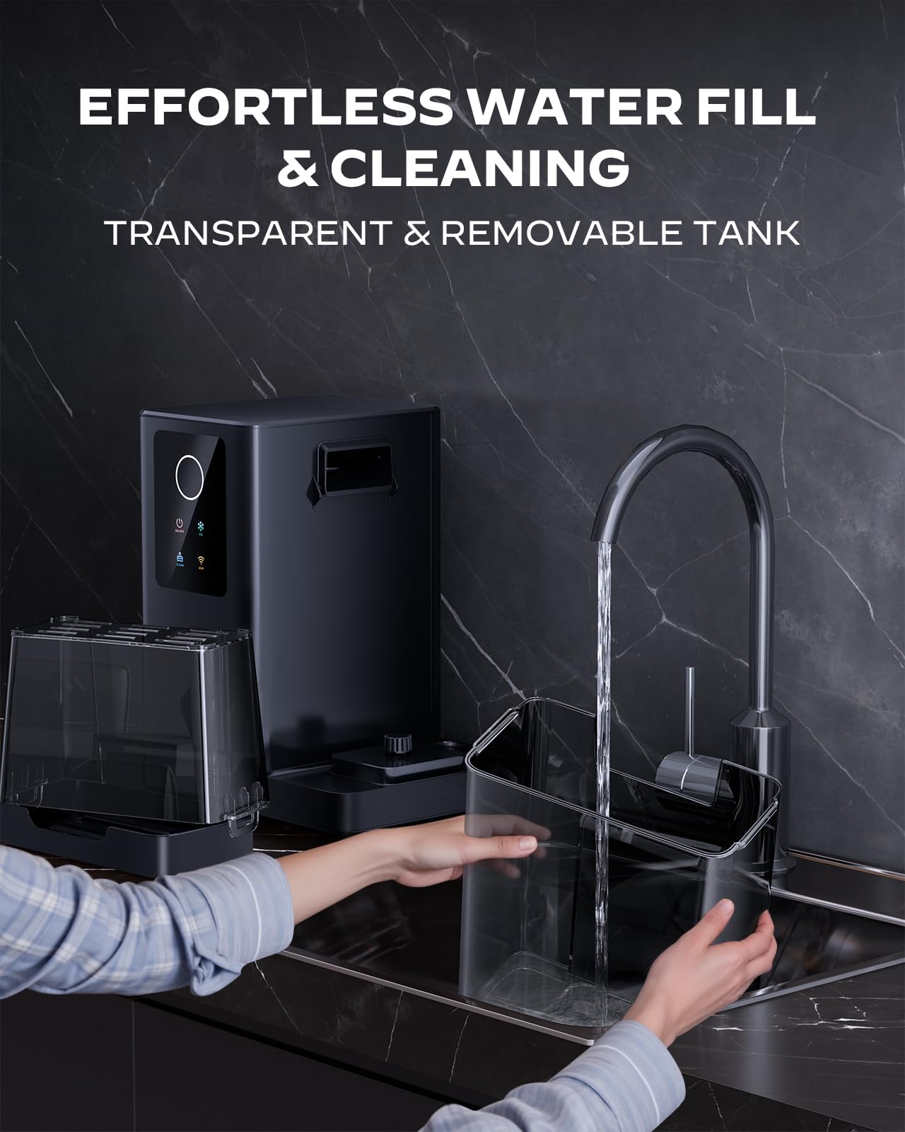 Silonn Nugget Ice Maker Countertop with APP & Voice Control, Self Cleaning Ice Machine with 3L Large Water Tank, 40 lbs/24H Soft Chewable Ice, Portable Pebble Ice Maker for Home, Kitchen and Party