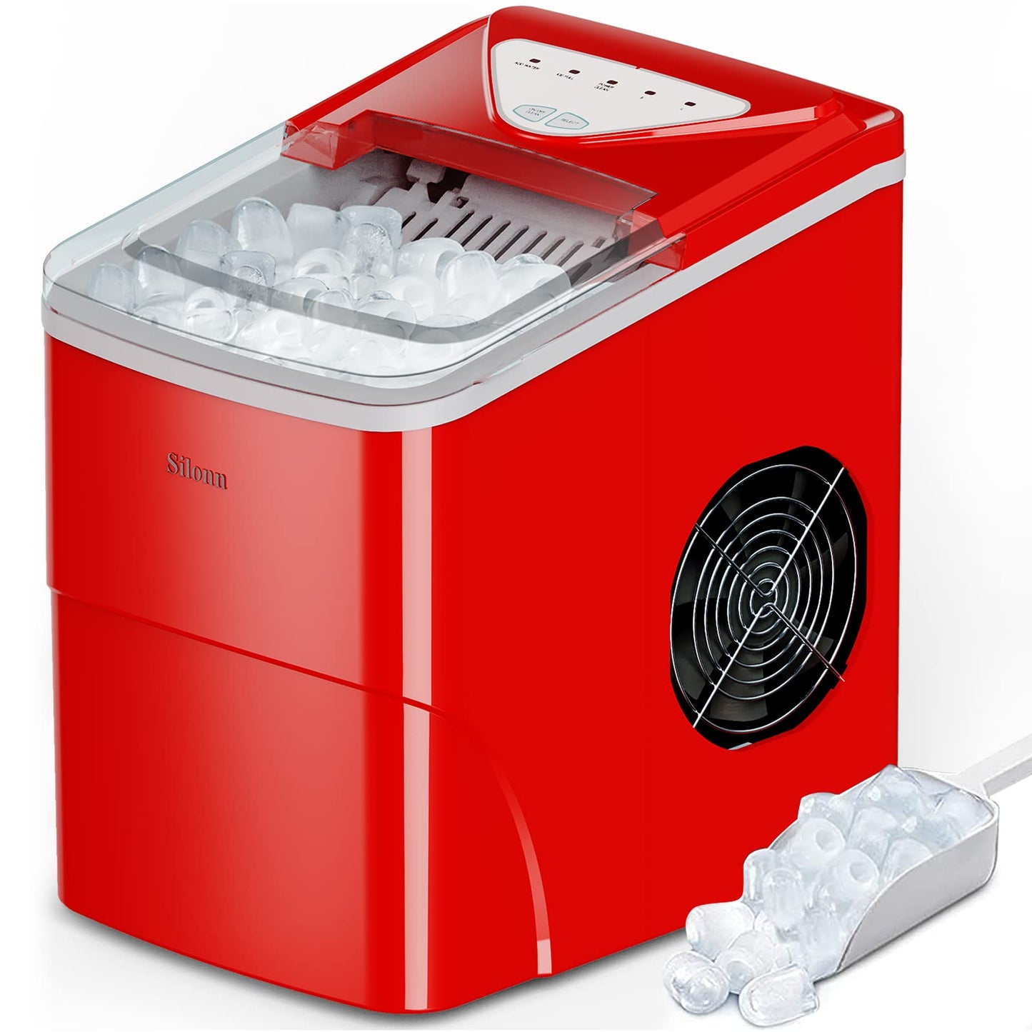 Silonn Nugget Ice Maker Countertop with APP & Voice Control, Self Cleaning Ice Machine with 3L Large Water Tank, 40 lbs/24H Soft Chewable Ice, Portable Pebble Ice Maker for Home, Kitchen and Party