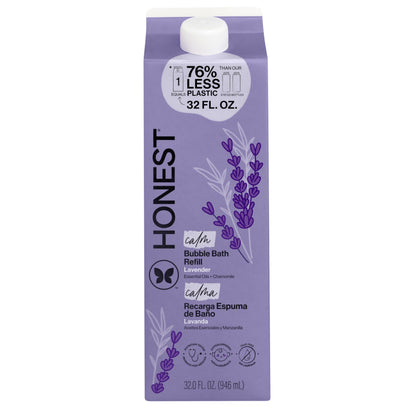 The Honest Company Foaming Bubble Bath & Baby Wash, Tear-Free, Hypoallergenic, Natural Formula, Lavender Calm Scent, 12 fl oz
