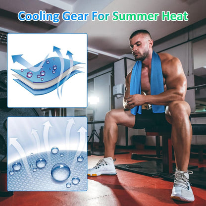 Cooling Towels for Neck and Face 8Pack(40"x12"), Cooling Neck Wraps for Gym | Sweat wicking, Quick dry, Lightweight, Reusable, Absorbent, Cool Towel for Running, Yoga, Workout, Travel, Climbing