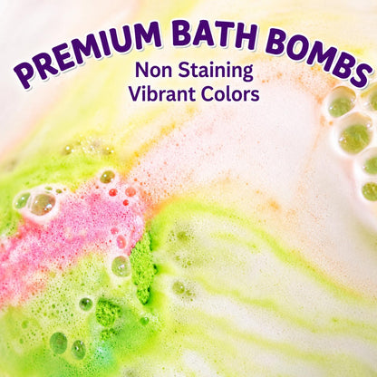EvolutionUSA 12 Bloom Bath Bombs with Toys - Adorable Girl Bath Bomb Set, Bubbly Kids Bathbombs, Fizzy Bath Ball, Kids Bath Bombs for Girls, Childrens Bath Bomb Set Easter, Birthday, Christmas Gift