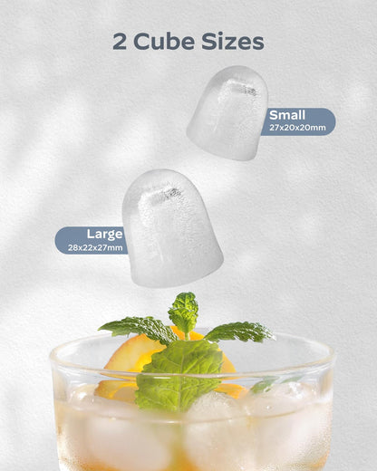 Nugget Ice Maker Countertop - Silonn Smart Pebble Ice Machine, Pellet Ice 44 lbs per Day, Crushed Ice from Timer Function and Status Alerts with Silonn App, Stainless Steel