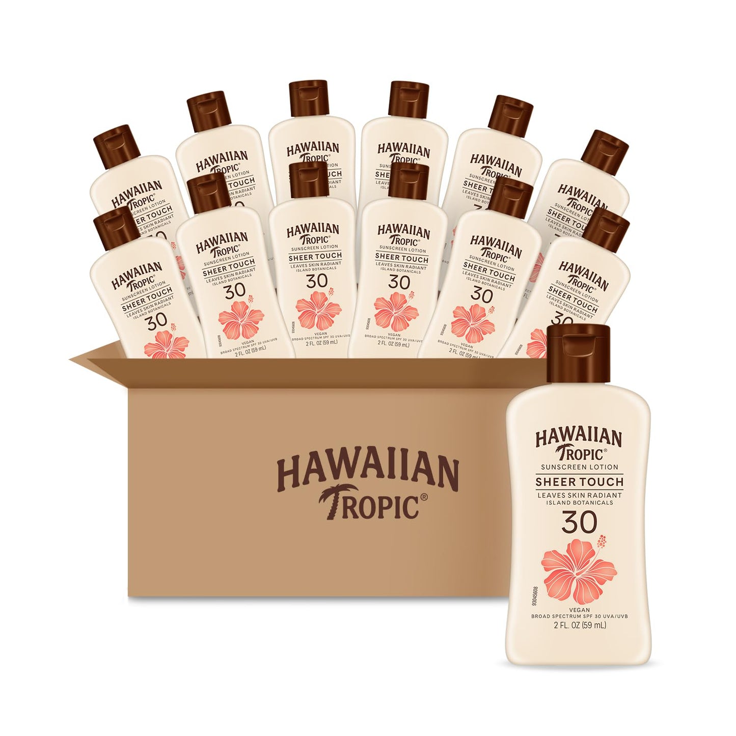 Hawaiian Tropic Sheer Touch Ultra Radiance Lotion Sunscreen SPF 50, 8 Fl Oz Twin Pack, Hawaiian Tropic Sunscreen SPF 50, Sunblock, Oxybenzone Free Sunscreen, Body Sunscreen Pack, 8 Fl Oz each