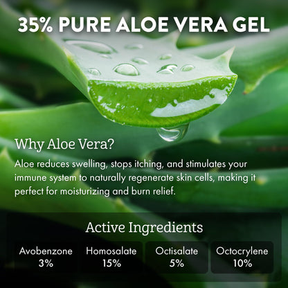 Aloe Up Sport Sunscreen Body Lotion SPF 50 – Broad Spectrum Sunblock With Aloe Vera Gel – Non-Greasy, Skin Sun Protection, No White Cast – Sunscreen – Fragrance-Free – 6 Oz, 2-Pack