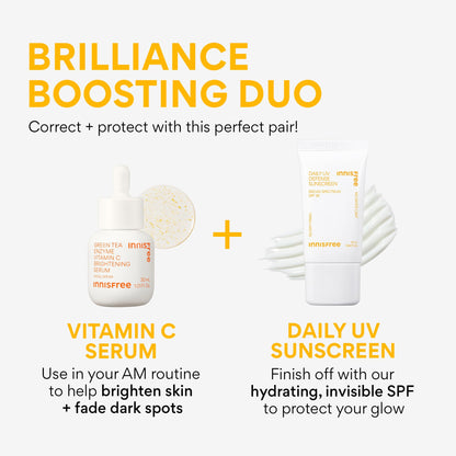 innisfree Daily UV Defense SPF 50+ PA++++ Korean Face & Body Sunscreen, Broad Spectrum, Invisible Finish, No White Cast, Lightweight, Hydrating