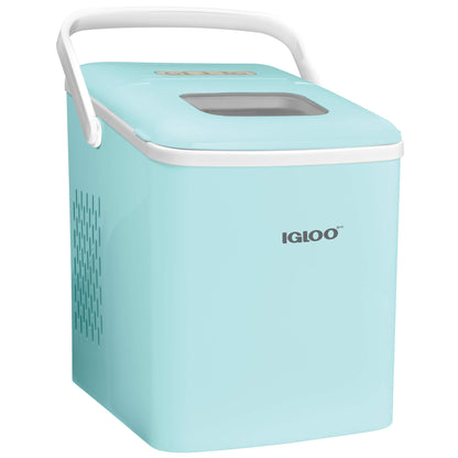 Igloo Automatic Self-Cleaning Portable Electric Countertop Ice Maker Machine with Handle, 26 Pounds in 24 Hours, 9 Ice Cubes Ready in 7 Minutes, with Ice Scoop and Basket