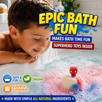 EvolutionUSA 12 Bloom Bath Bombs with Toys - Adorable Girl Bath Bomb Set, Bubbly Kids Bathbombs, Fizzy Bath Ball, Kids Bath Bombs for Girls, Childrens Bath Bomb Set Easter, Birthday, Christmas Gift