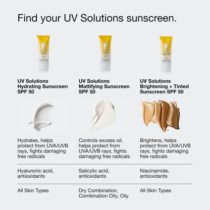 Clinique UV Solutions Sunscreen Broad Spectrum SPF 50 With Antioxidants | In Mattifying & Hydrating Formulas | No White Cast | Safe For Sensitive Skin, 1.3 Fl Oz